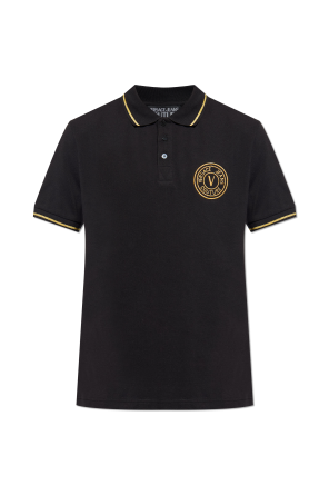 Tシャツ・カットソー VERSACE Black Silk Blend Polo Shirt VERSACE Silk and Cotton-Blend Polo Shirt for Men | MR PORTER
